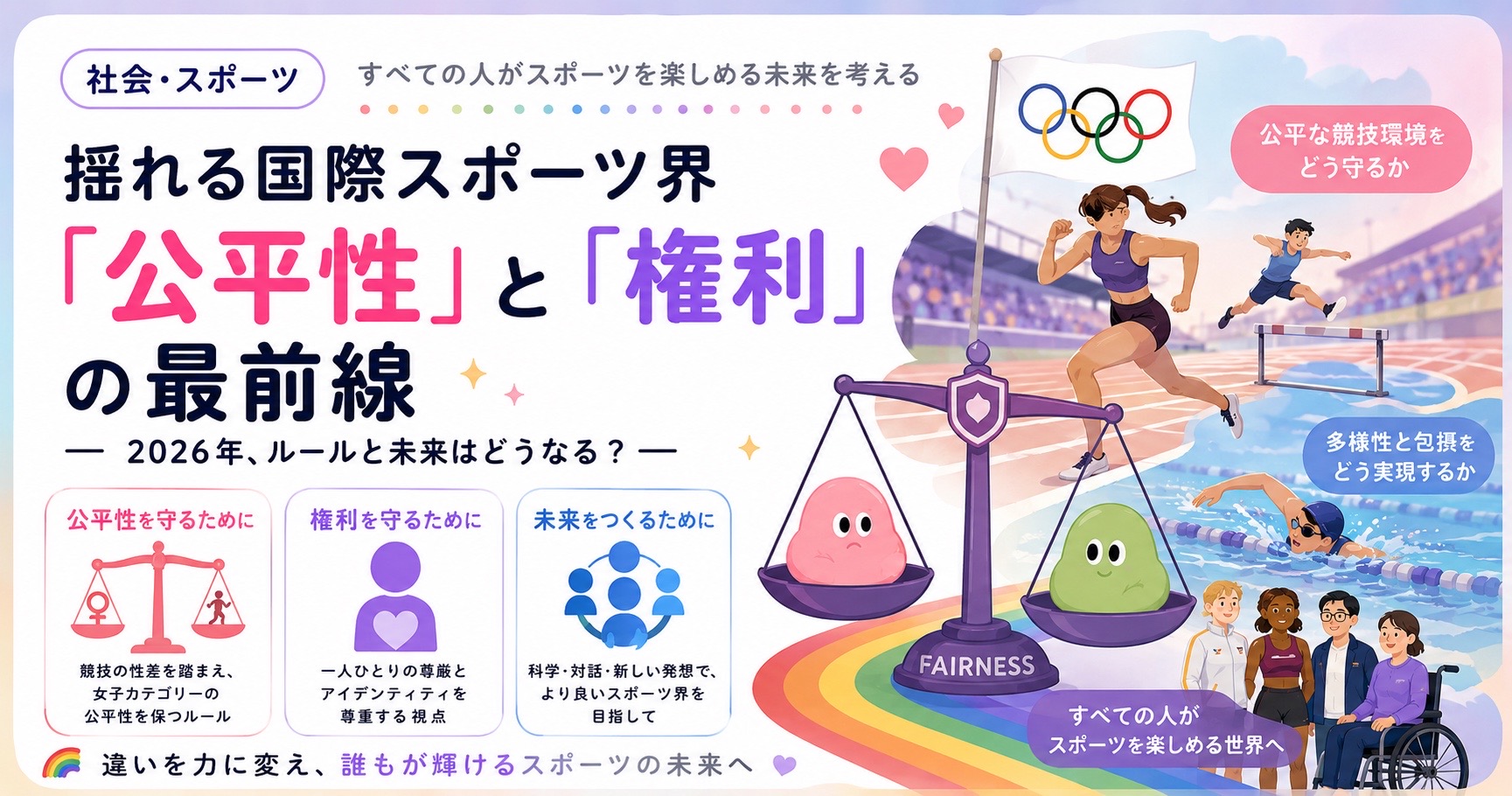 スポーツ界：「公平性」と「権利」の最前線