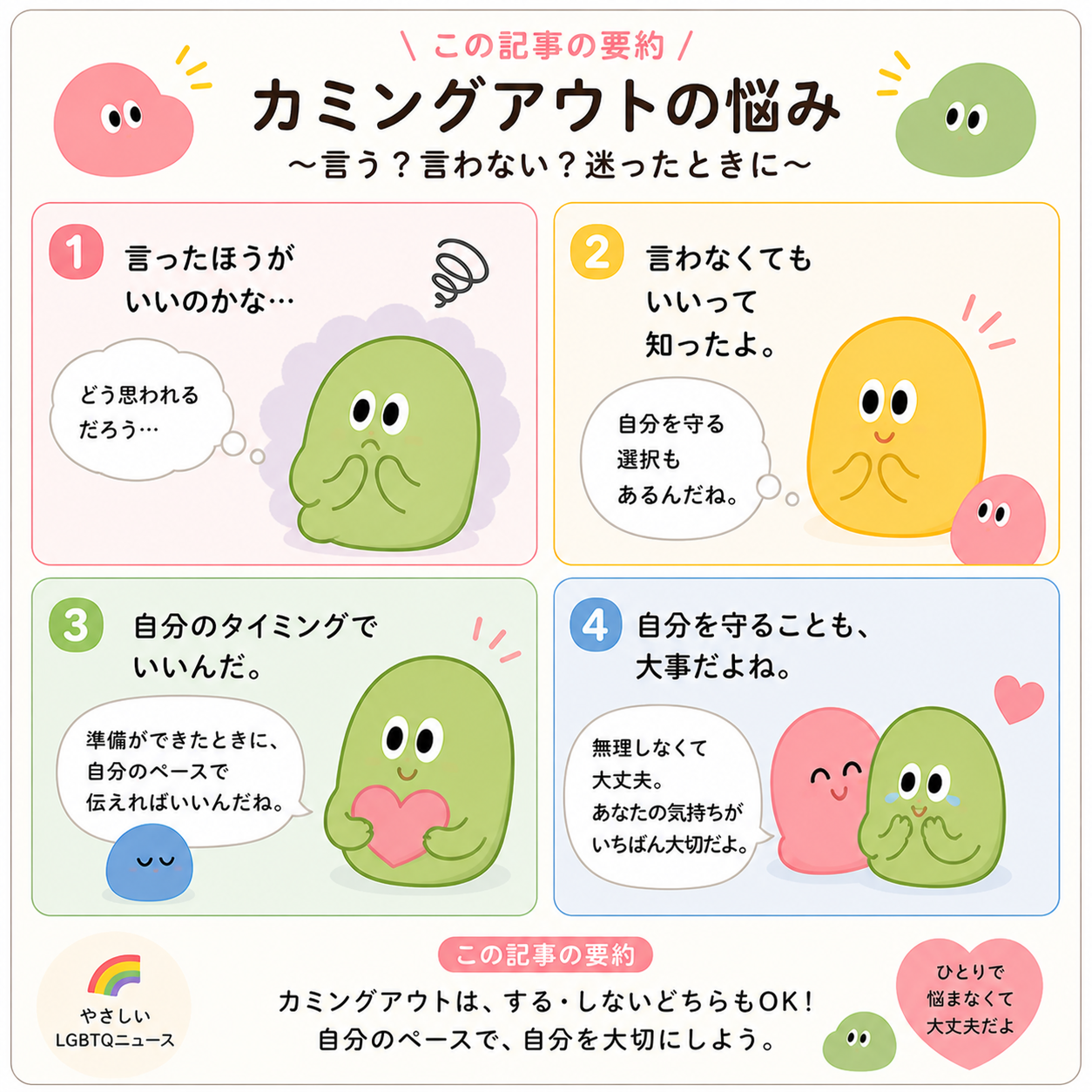 カミングアウトの悩み
